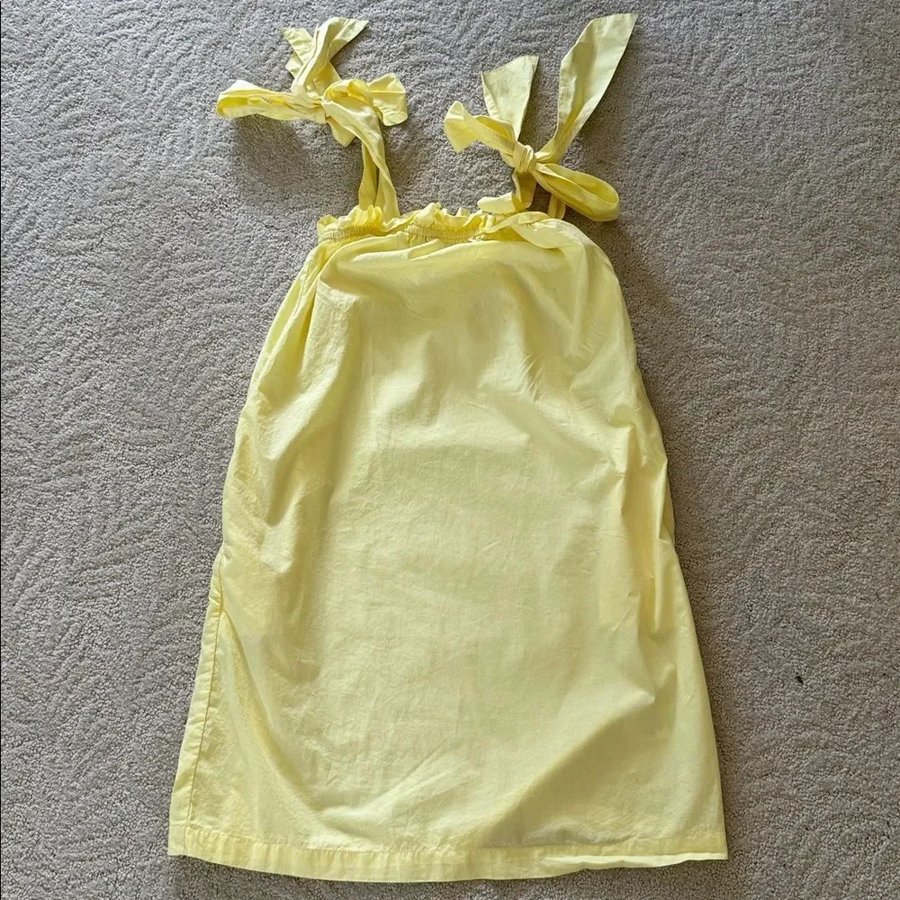 J. Crew Tie-shoulder cotton poplin dress with bow tie straps